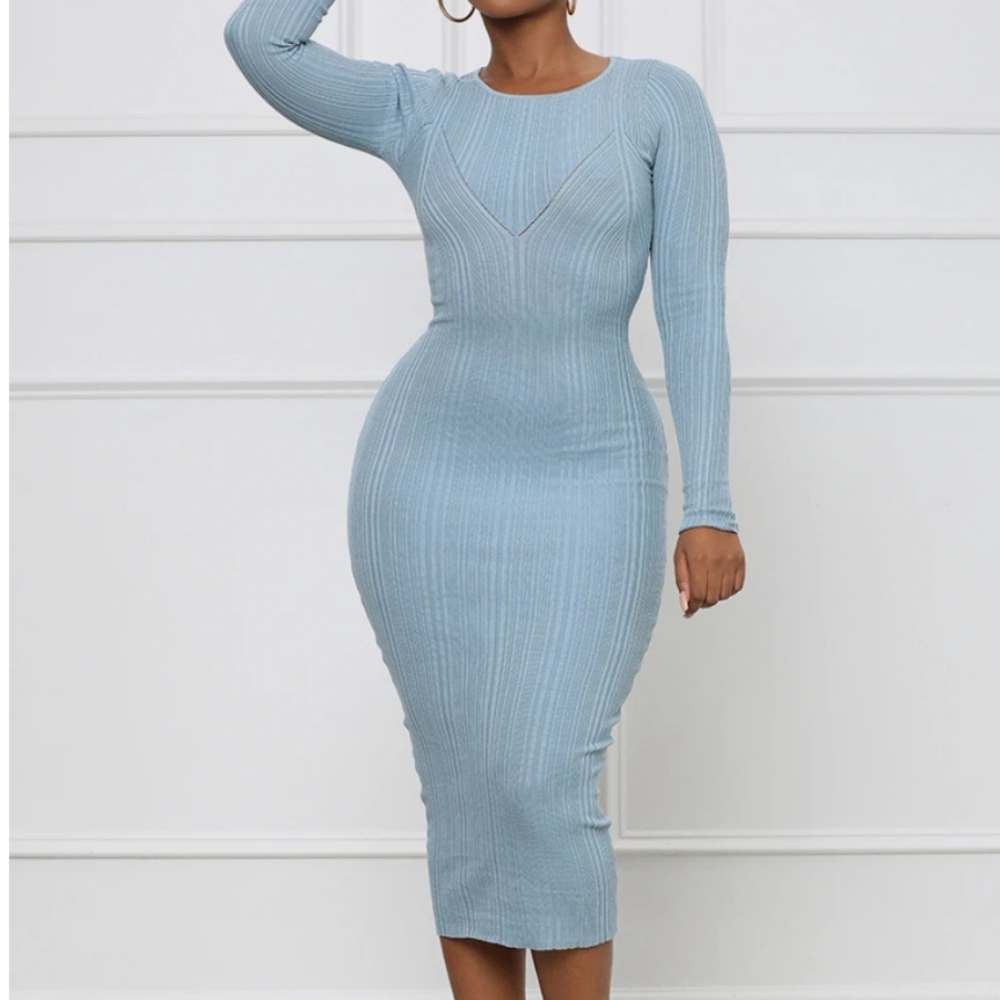 Knit midi dress